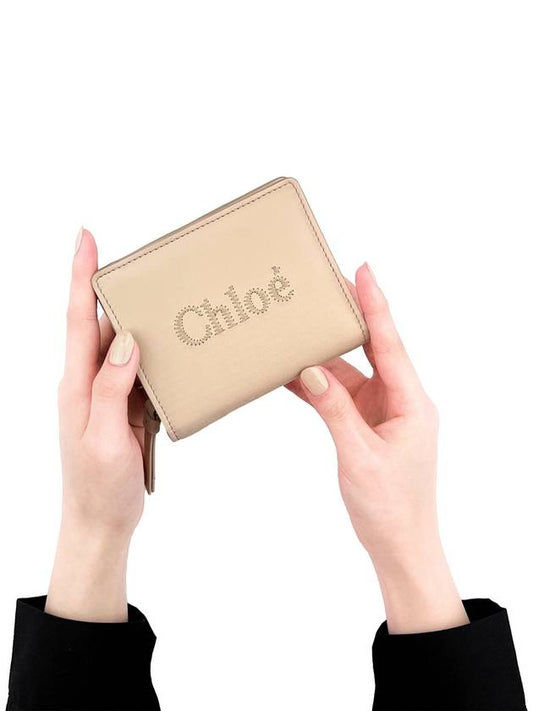 Sense Soft Leather Half Wallet Pink - CHLOE - BALAAN 2