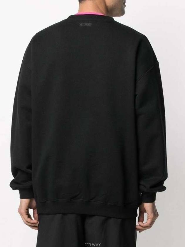 Men's Rainbow Logo Print Sweatshirt Black - VETEMENTS - BALAAN.