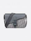 Saddle Small Flap Grained Calfskin Messenger Bag Deep Grey - DIOR - BALAAN 2