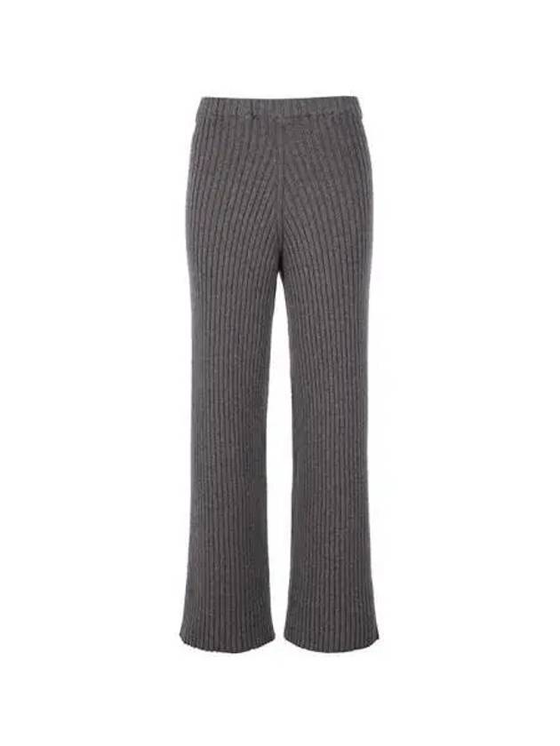 Pants Women Wool Knit Brown - BASERANGE - BALAAN 1