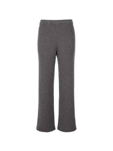 Pants Women Wool Knit Brown - BASERANGE - BALAAN 1