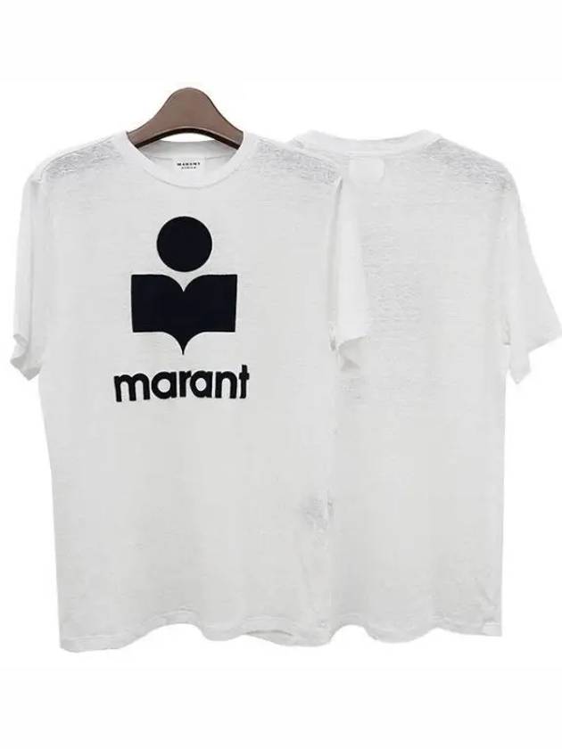 Etoile ZEWEL Linen Logo Short Sleeve T shirt 38700141 271198 1095790 - ISABEL MARANT - BALAAN 1