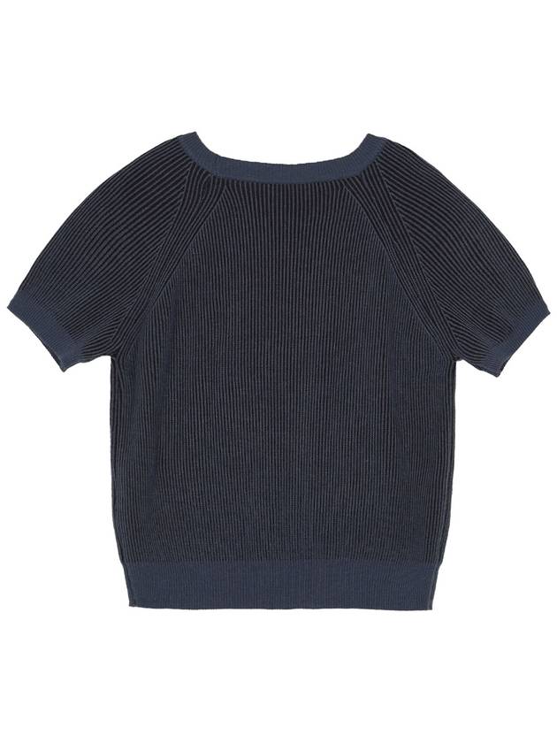 DISCO twotone short sleeve knit navy - HIGH SCHOOL DISCO - BALAAN 3