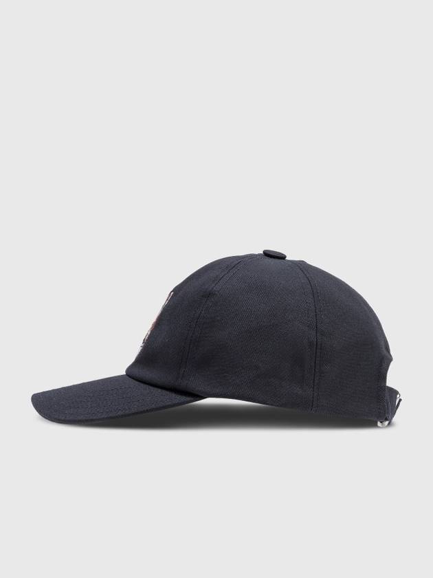 Large Fox Head Embroidered 6P Ball Cap Navy - MAISON KITSUNE - BALAAN 3