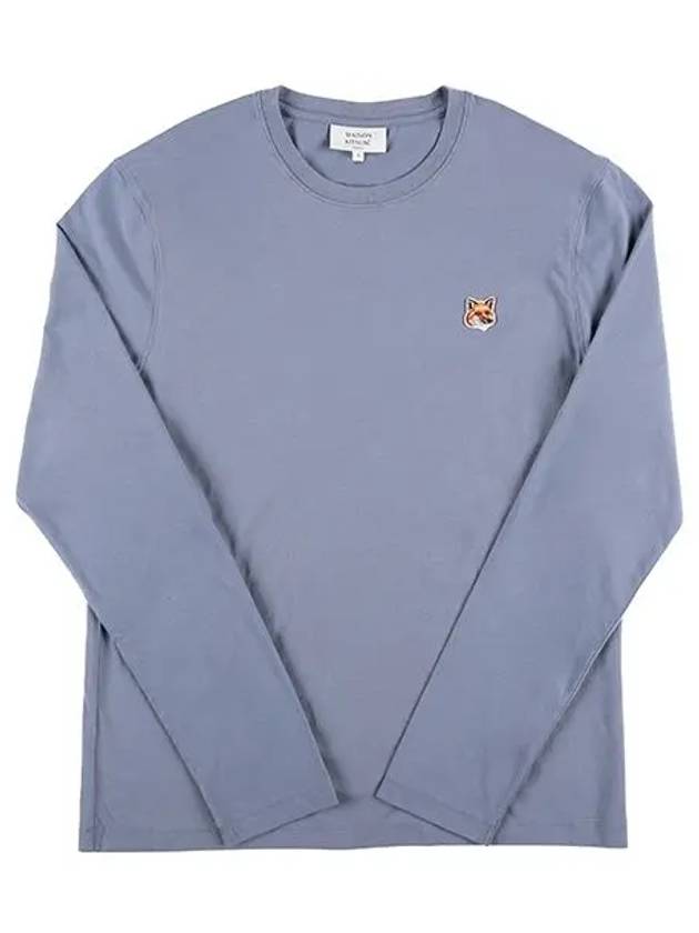 Fox Head Patch Regular Long Sleeve T Shirt Moonlight Blue - MAISON KITSUNE - BALAAN 5