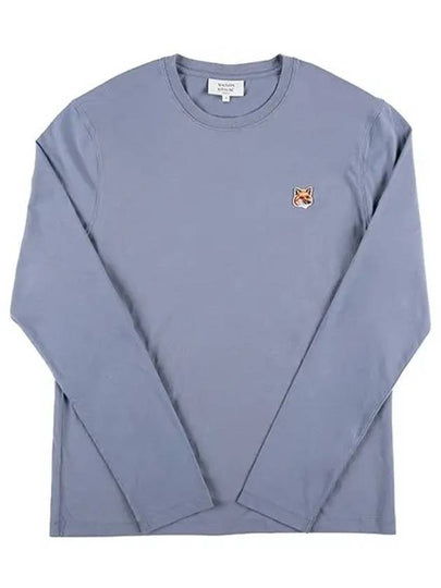 Fox Head Patch Regular Long Sleeve T Shirt Moonlight Blue - MAISON KITSUNE - BALAAN 2