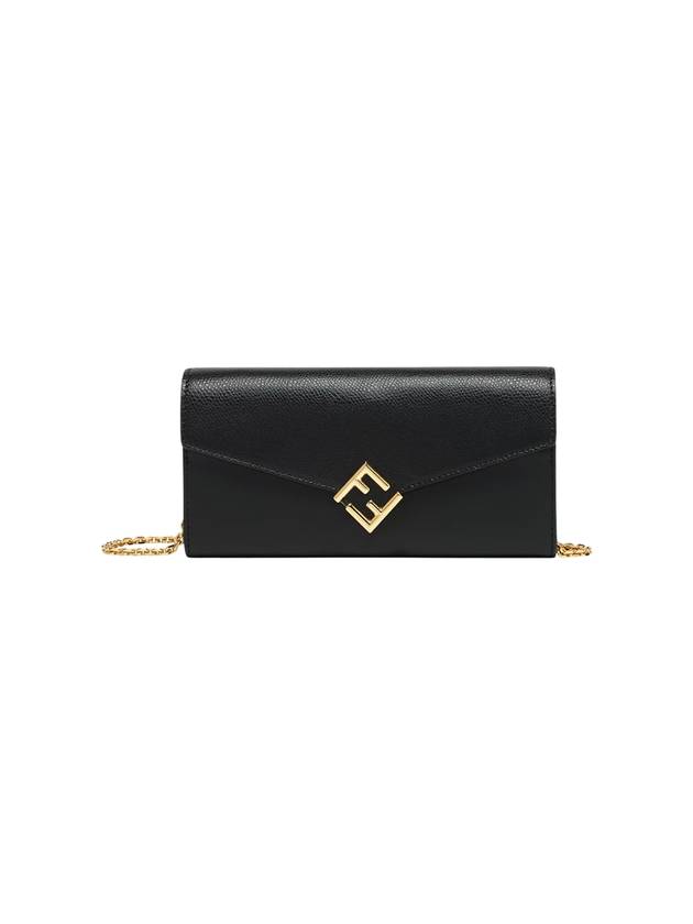 FF Diamond Continental Chain Long Wallet Black - FENDI - BALAAN 2