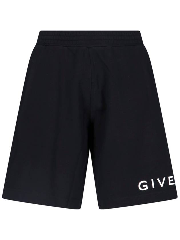 Logo Print Pocket Shorts Black - GIVENCHY - BALAAN 2