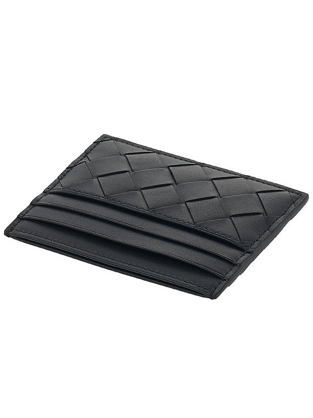 Intrecciato Leather Card Wallet Black - BOTTEGA VENETA - BALAAN 5