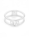 Interlocking GG Thin Open Ring YBC298036001 Silver - GUCCI - BALAAN 3