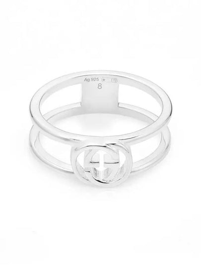 Interlocking GG Thin Open Ring YBC298036001 Silver - GUCCI - BALAAN 2