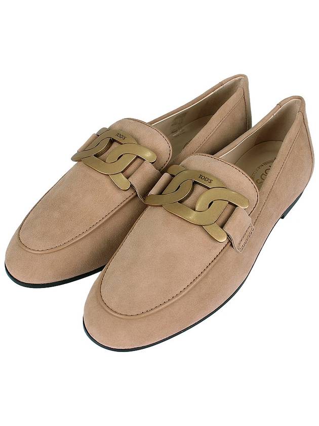 Women's Kate Suede Loafers Beige - TOD'S - BALAAN 3