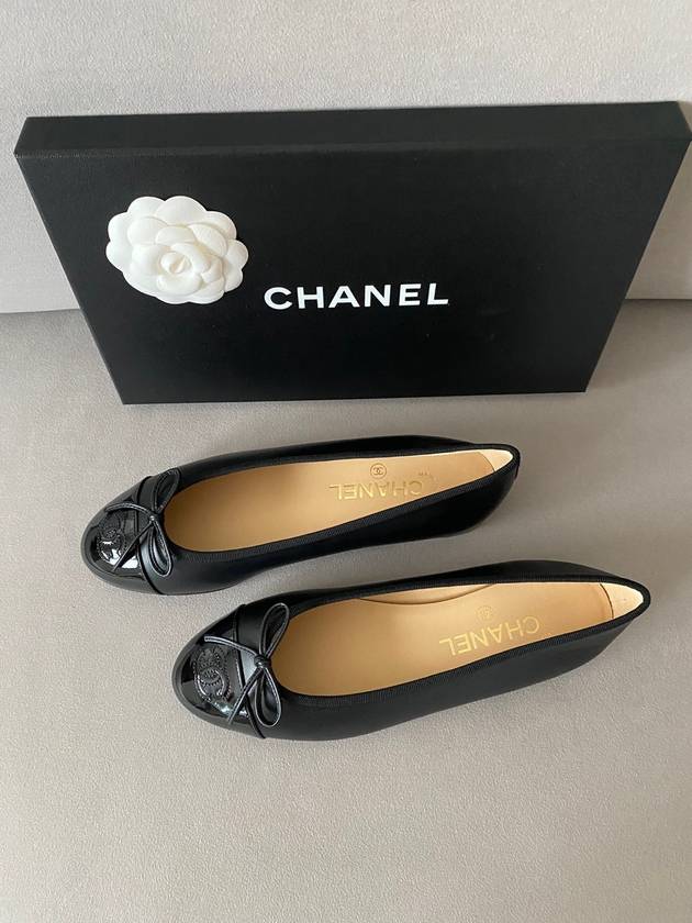 Lambskin Ballerina Flats Black - CHANEL - BALAAN 3