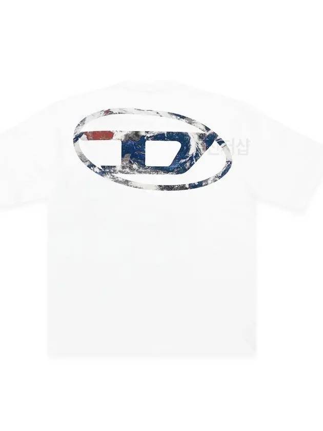 T Wash L6 Planet Logo Print Short Sleeve T-Shirt White - DIESEL - BALAAN 3