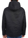 Men's Chest Studded Nylon Hoodie Black - VALENTINO - BALAAN 5