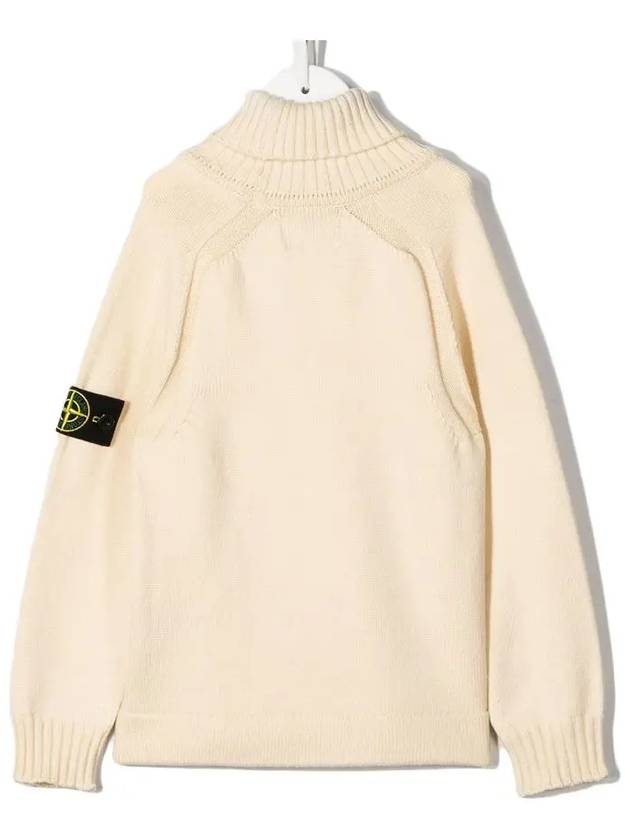 Kids Waffen Turtleneck Knit Ivory 7116520A2 V0093 - STONE ISLAND - BALAAN 3