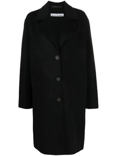 Button Wool Single Coat Black - ACNE STUDIOS - BALAAN 1