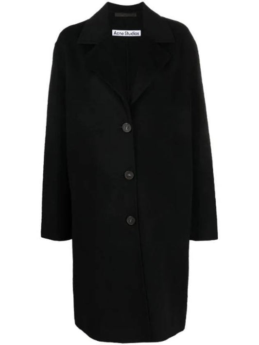 Button Wool Single Coat Black - ACNE STUDIOS - BALAAN 1
