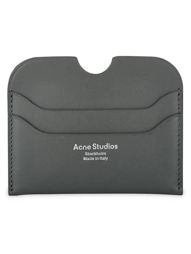 Silver Logo Card Wallet Dark Grey - ACNE STUDIOS - BALAAN 2