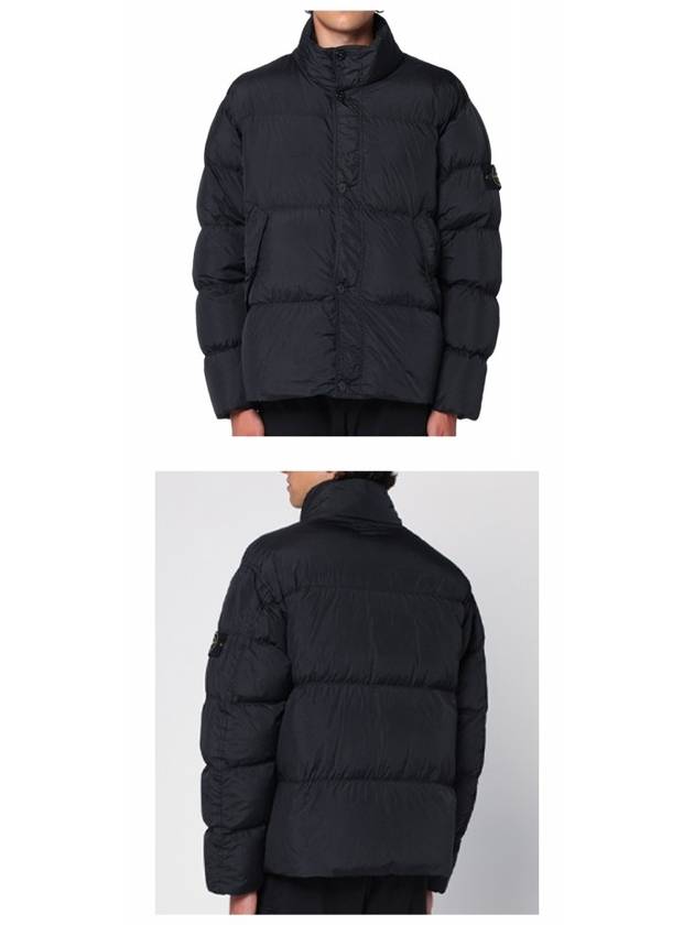 Garment Dyed Crinkle Reps Down Padding Black - STONE ISLAND - BALAAN 5