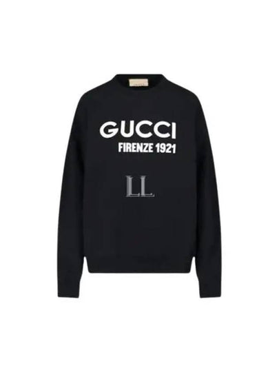 Logo Cotton Sweatshirt Black - GUCCI - BALAAN 2