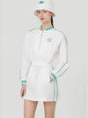 Windbreaker nylon half zip-up long sleeve dress WHITE - MONBIRDIE GOLF - BALAAN 8