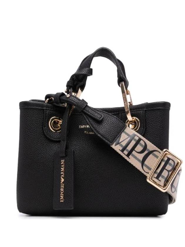 Embossed Logo Tote Bag Black - EMPORIO ARMANI - BALAAN 1