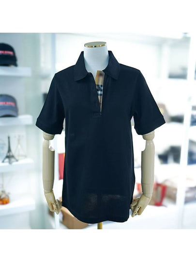 Malleco Check Polo Shirt Black - BURBERRY - BALAAN 2