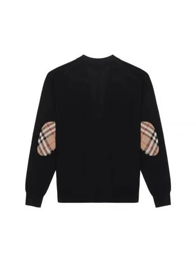 Dornoch Check Pattern Merino Wool Cardigan Black - BURBERRY - BALAAN 2