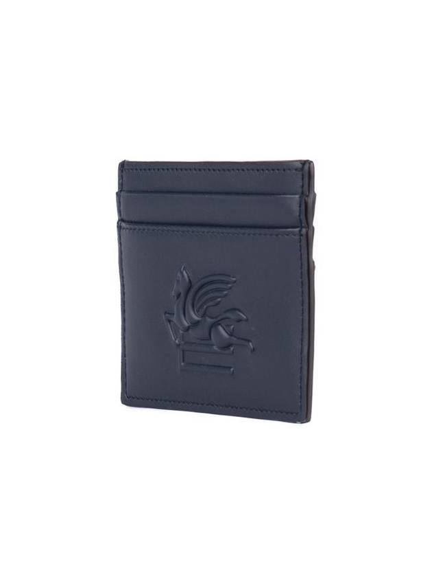 Etro Blue Embossed Logo Card Holder - ETRO - BALAAN 3