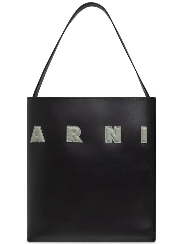 Museo Logo Patch Small Tote Bag Black - MARNI - BALAAN 2