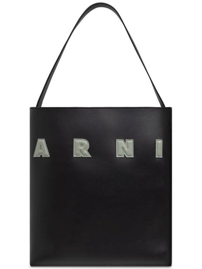 Museo Logo Patch Small Tote Bag Black - MARNI - BALAAN 2