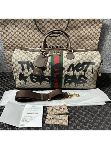 x Gucci Hacker Project Graffiti Boston bag - BALENCIAGA - BALAAN 1