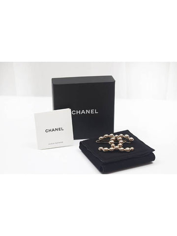 COCO logo gold ball decoration hairpin metal brooch - CHANEL - BALAAN 1