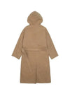 Women's FINX hard twist gabardine hoodie double coat beige - AURALEE - BALAAN 2