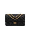 2.55 Flap Chain Medium Shoulder Bag Black - CHANEL - BALAAN 1