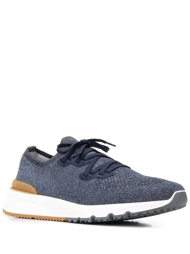 Stretch Knit Low Top Sneakers - BRUNELLO CUCINELLI - BALAAN 3