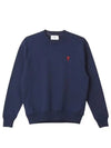 Small Heart Logo Sweatshirt Navy - AMI - BALAAN 2