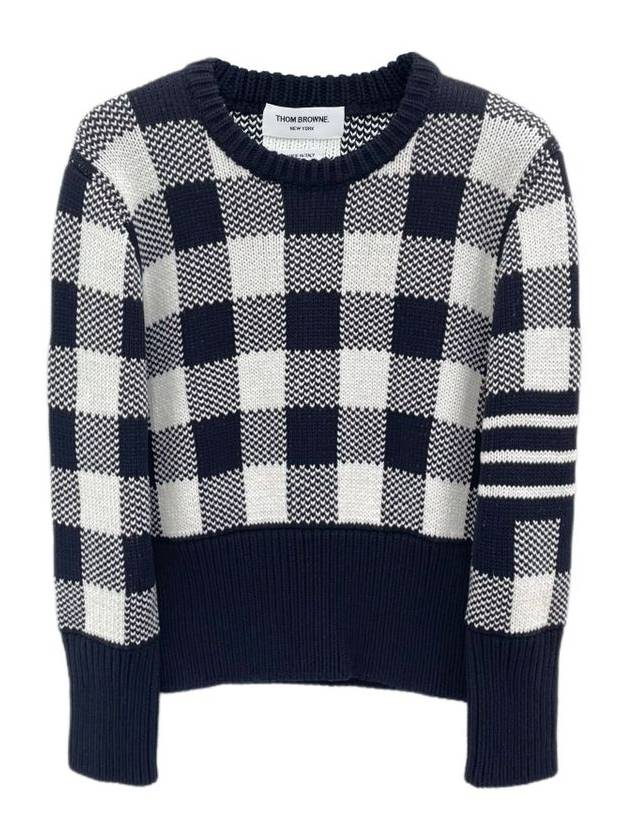 Gingham check knit MKA392A 415 - THOM BROWNE - BALAAN 1