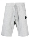 Light Fleece Regular Shorts Grey Melange - CP COMPANY - BALAAN 2