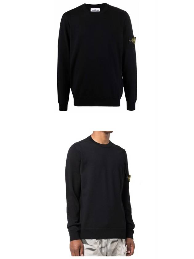 Light Wool Crewneck Knit Top Navy - STONE ISLAND - BALAAN 5