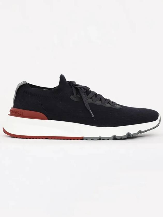 Knit Running Sneakers Navy - BRUNELLO CUCINELLI - BALAAN 3