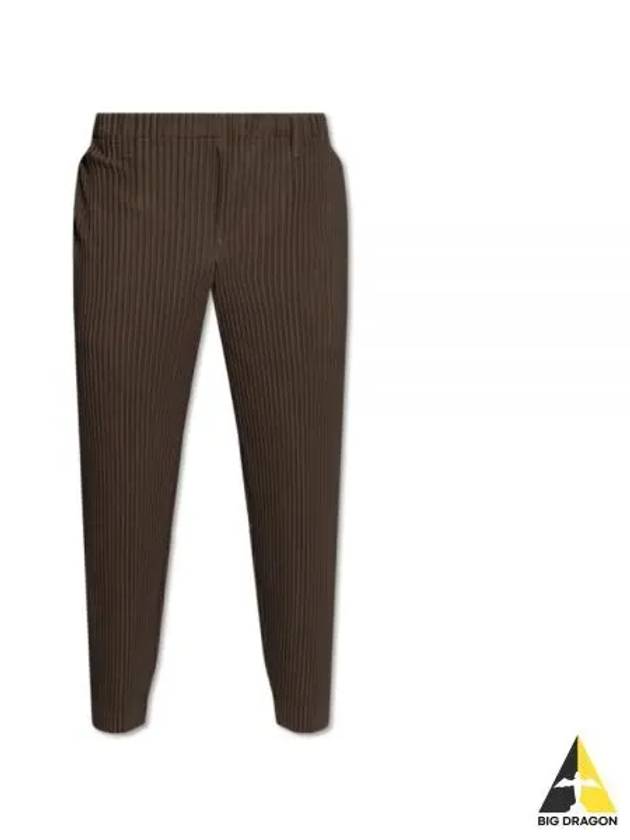 Pleated Straight Pants Dark Khaki - ISSEY MIYAKE - BALAAN 2