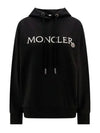 Embroidered logo hooded top black - MONCLER - BALAAN 2