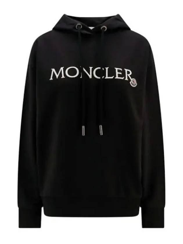 Embroidered logo hooded top black - MONCLER - BALAAN 2