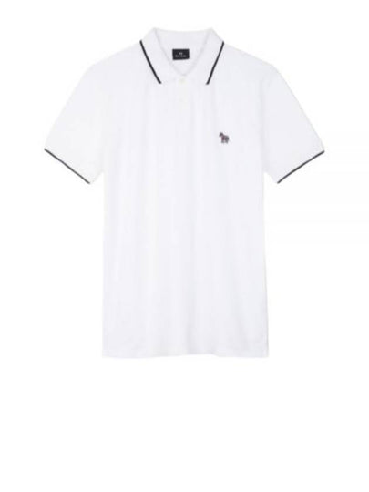 Zebra Patch Regular Fit Short Sleeve Polo Shirt White - PAUL SMITH - BALAAN 2