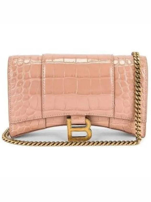 hour glass chain wallet cross bag pink beige - BALENCIAGA - BALAAN 2