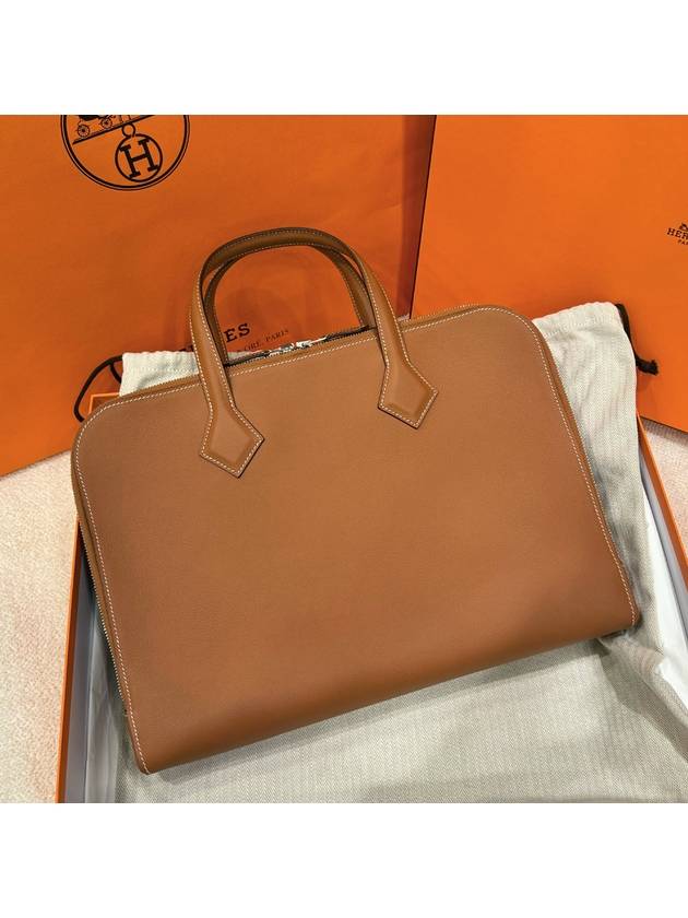 Victoria Light Brief Case Camel - HERMES - BALAAN 1