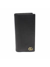 Women s Gucci 428740 Black Calfskin Gold Plated GG Marmont Long Wallet gt Gangbuk used luxury goods - GUCCI - BALAAN 1