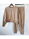 Embroidered Logo Fleece Sweatshirt Camel - NIKE - BALAAN 9